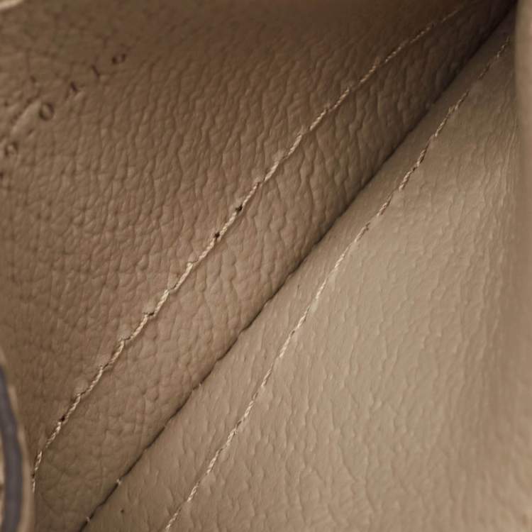 Pre Owned Gucci Light Beige Leather Horsebit Card Case