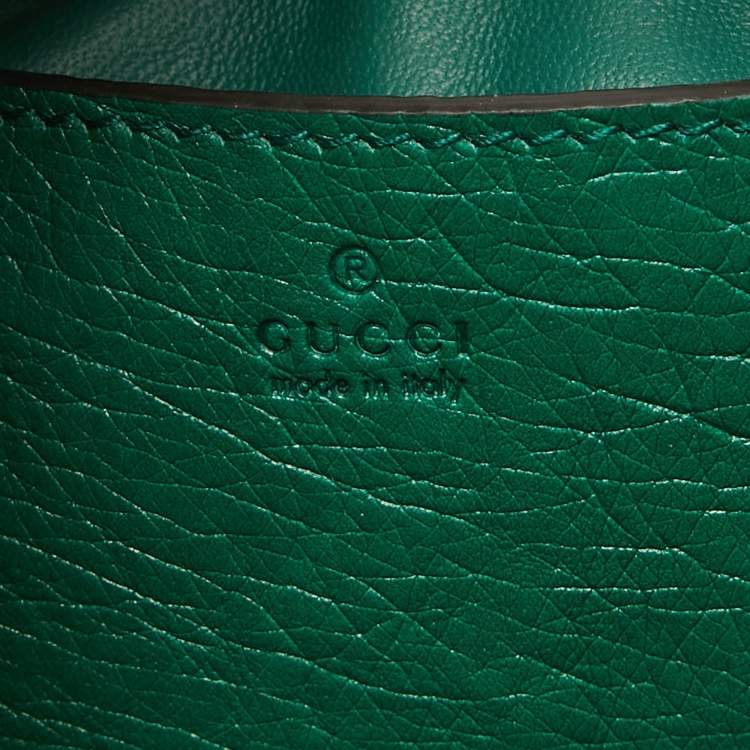 Pre Owned Gucci Green/Multicolor Ostrich and Python Mini Jackie 1961 Hobo