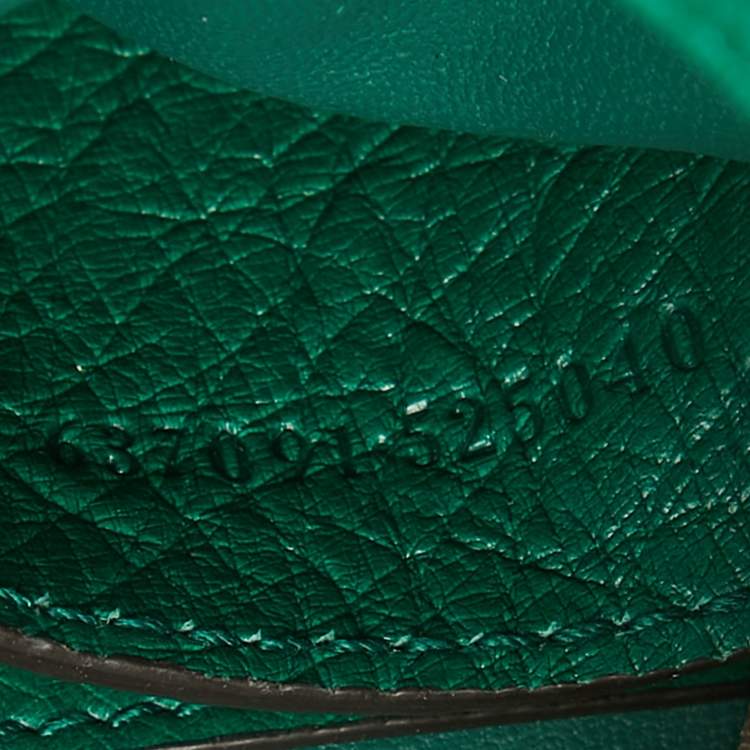 Pre Owned Gucci Green/Multicolor Ostrich and Python Mini Jackie 1961 Hobo