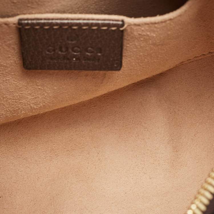 Pre Owned Gucci Brown/Beige GG Supreme Canvas and Leather Ophidia Belt Bag