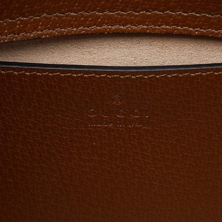 مملوكة مسبقًا Gucci Brown Leather Small Diana Chain Shoulder Bag