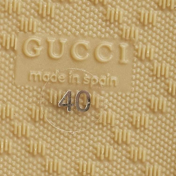 Pre Owned Gucci Black GG Canvas Slip On Espadrille Flats Size 40 