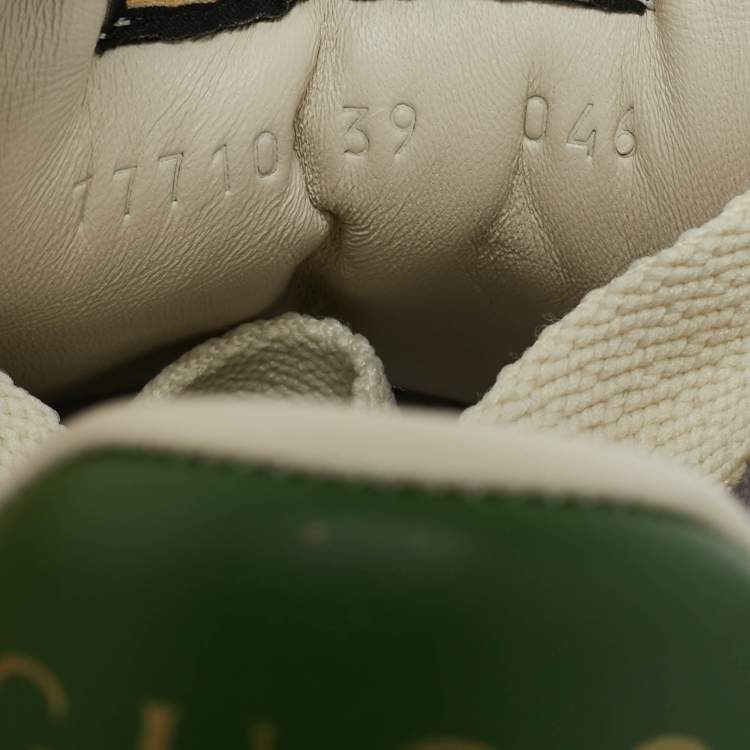 Pre Owned Gucci Multicolor Leather and GG Canvas Screener Sneakers Size 39