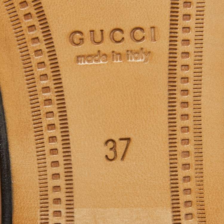 Pre Owned Gucci Pink Leather Brixton Loafers Size 37