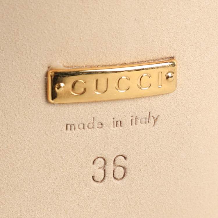 Pre Owned Gucci x Adidas Marigold/Brown Coated Canvas and Leather Slingback Sandals Size 36