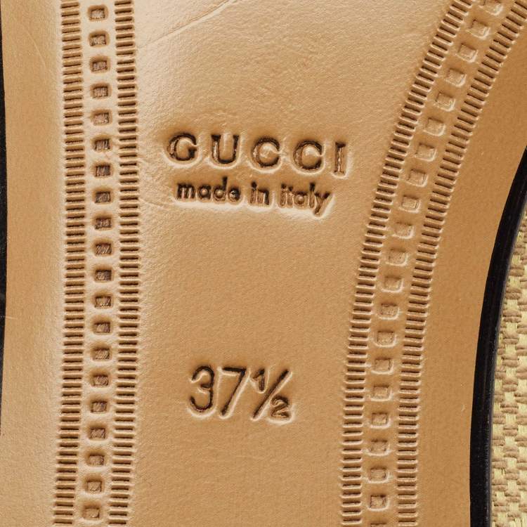 Pre Owned Gucci Green Jacquard and Velvet Jordaan Smoking Slippers Size 37.5