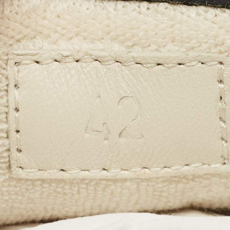 مملوكة مسبقًا Gucci Multicolor Nubuck Leather and Crystal GG Canvas Screener Sneakers Size 42