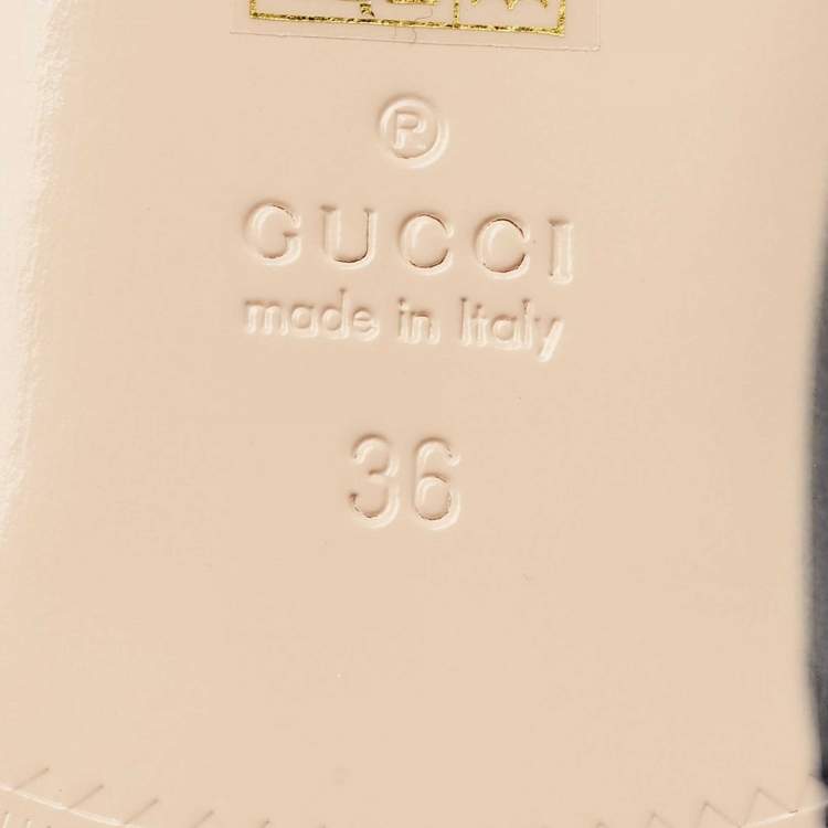 Pre Owned Gucci Multicolor Brocade Fabric Princetown Flat Mules Size 36