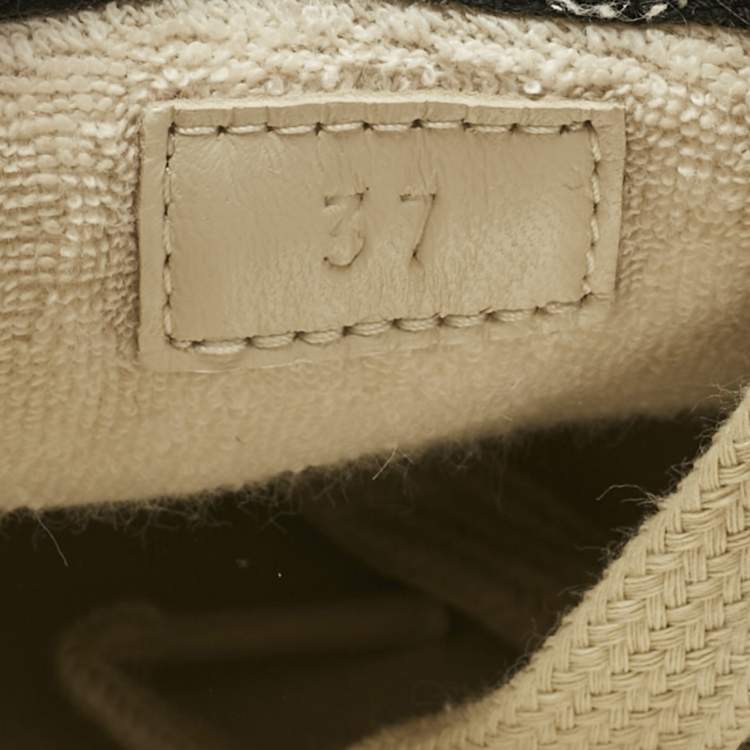 Pre Owned Gucci Multicolor Nubuck Leather and Crystal GG Canvas Screener Sneakers Size 37