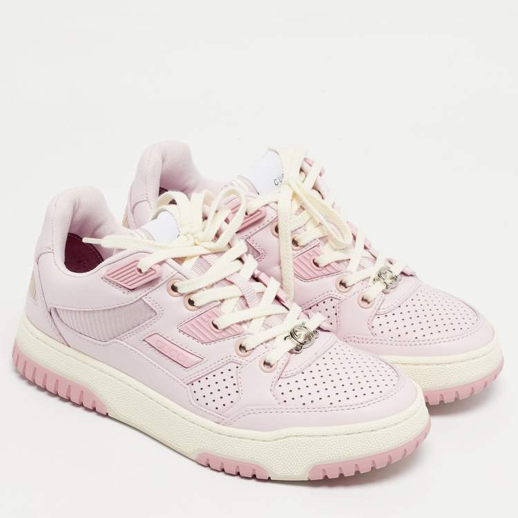 Pre Owned Gucci Pink Leather Jones Sneakers Size 35