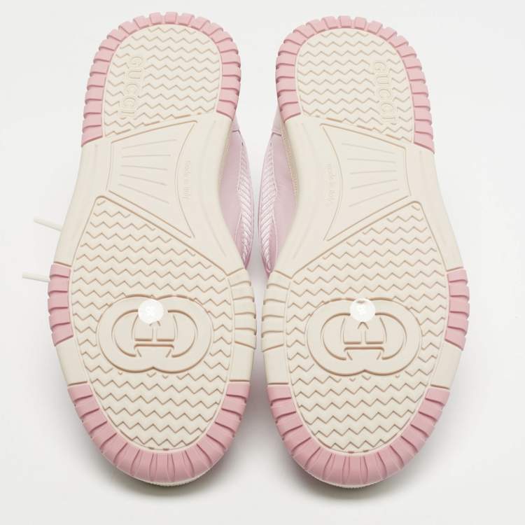 Pre Owned Gucci Pink Leather Jones Sneakers Size 35