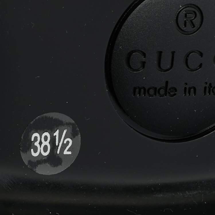 Pre Owned Gucci Black Leather Horsebit Loafers Size 38.5