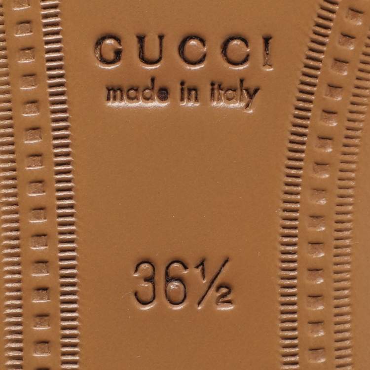 Pre Owned Gucci Beige/Blue GG Canvas and Leather Jordaan Horsebit Loafers Size 36.5