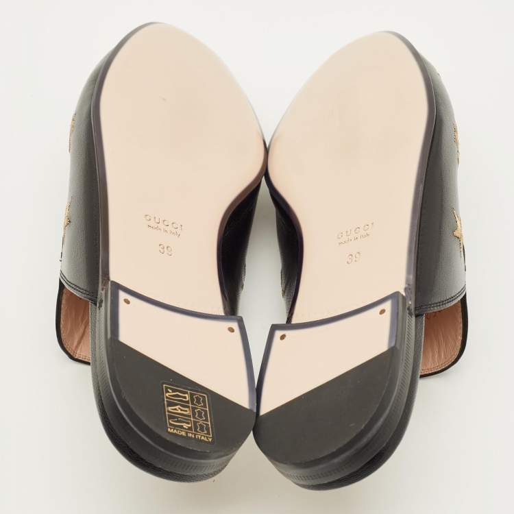 مملوكة مسبقًا Gucci Princetown Size 39 Black Leather Mules