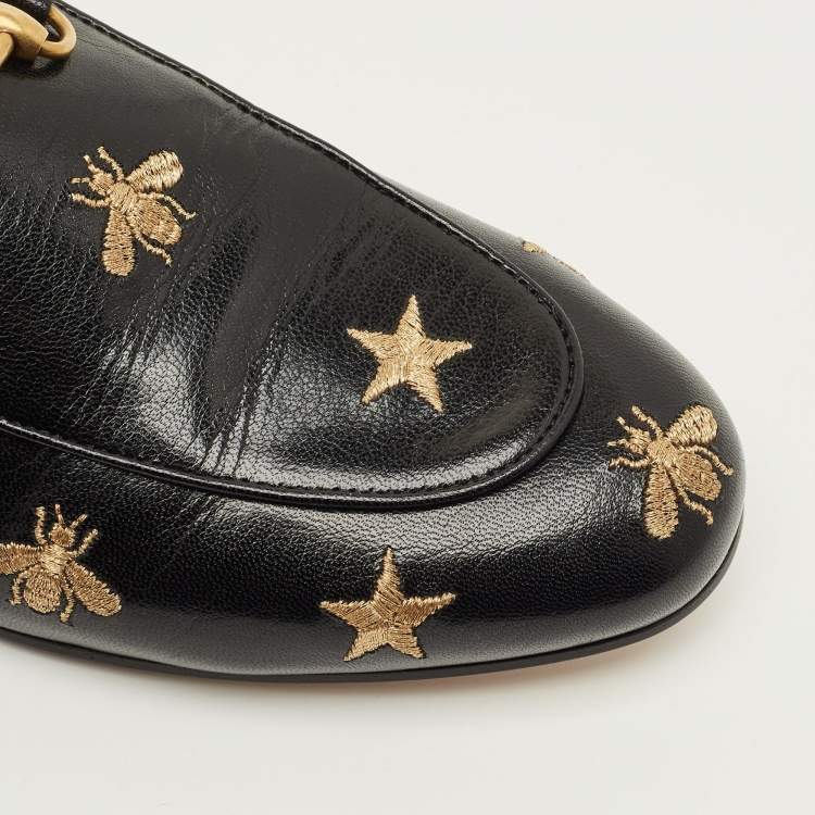 مملوكة مسبقًا Gucci Princetown Size 39 Black Leather Mules