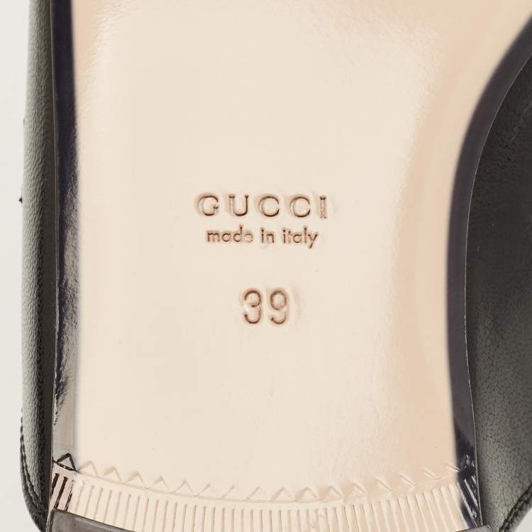 مملوكة مسبقًا Gucci Princetown Size 39 Black Leather Mules