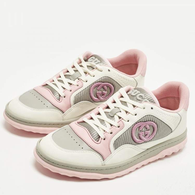 مملوكة مسبقًا Gucci Mac80 Size 38 Multicolor Leather and Fabric Low Top Sneakers