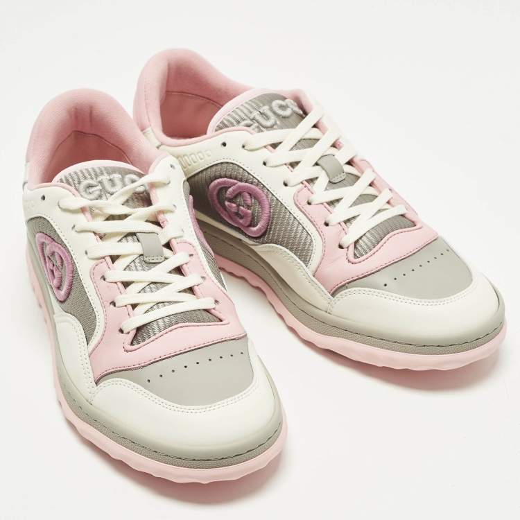 مملوكة مسبقًا Gucci Mac80 Size 38 Multicolor Leather and Fabric Low Top Sneakers