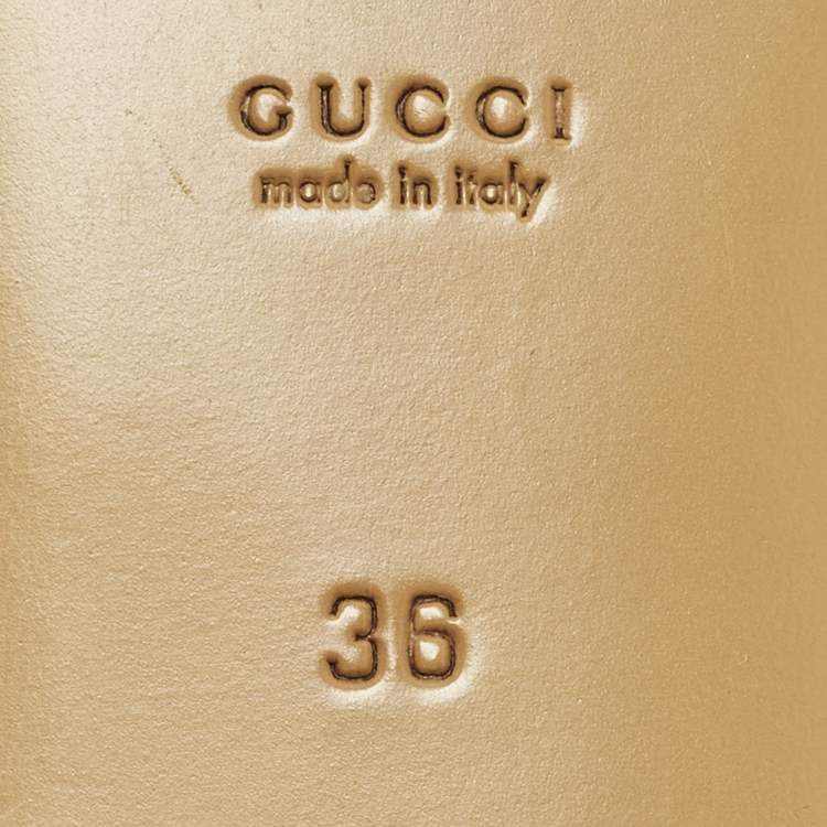 Pre Owned Gucci Princetown Size 36 Black Leather and Fur Flat Mules