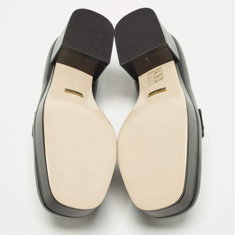 Pre Owned Gucci Horsebit Size Black Leather Loafers