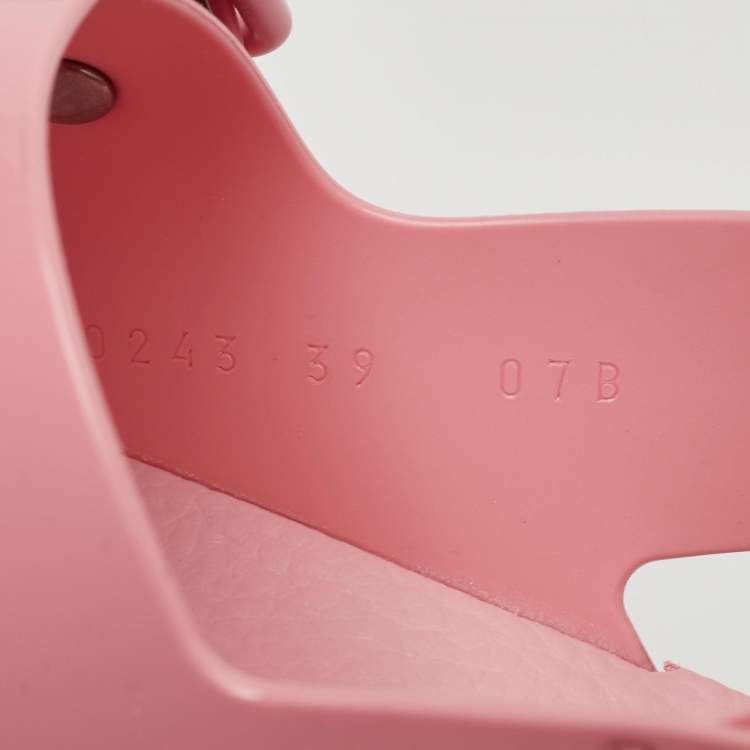 مملوكة مسبقًا Gucci Mini Double G Size 39 Pastel Pink Rubber Flat Sandals