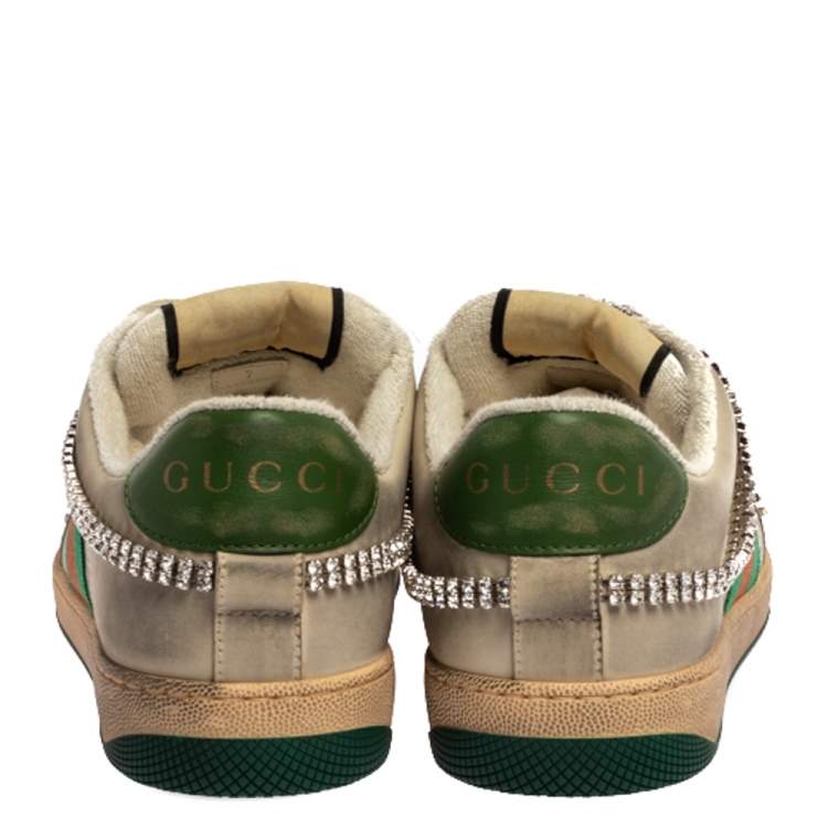 gucci screener sneaker with crystals
