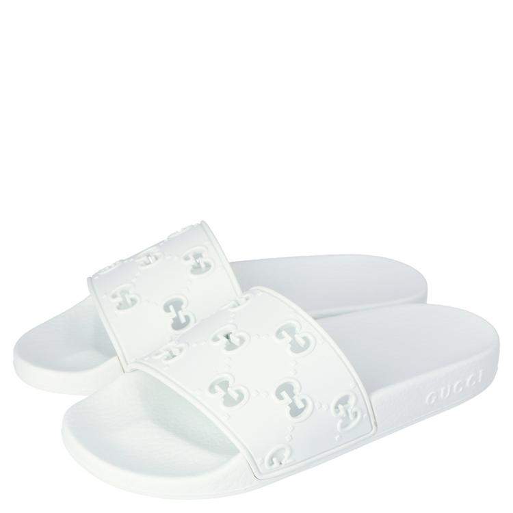 gucci white rubber shoes