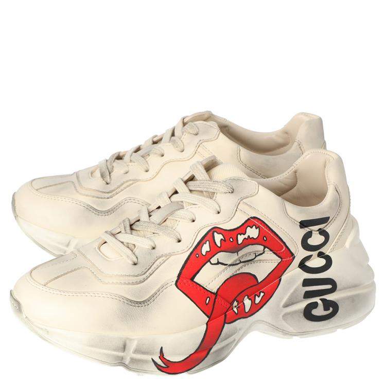 gucci rhyton sneaker with mouth print