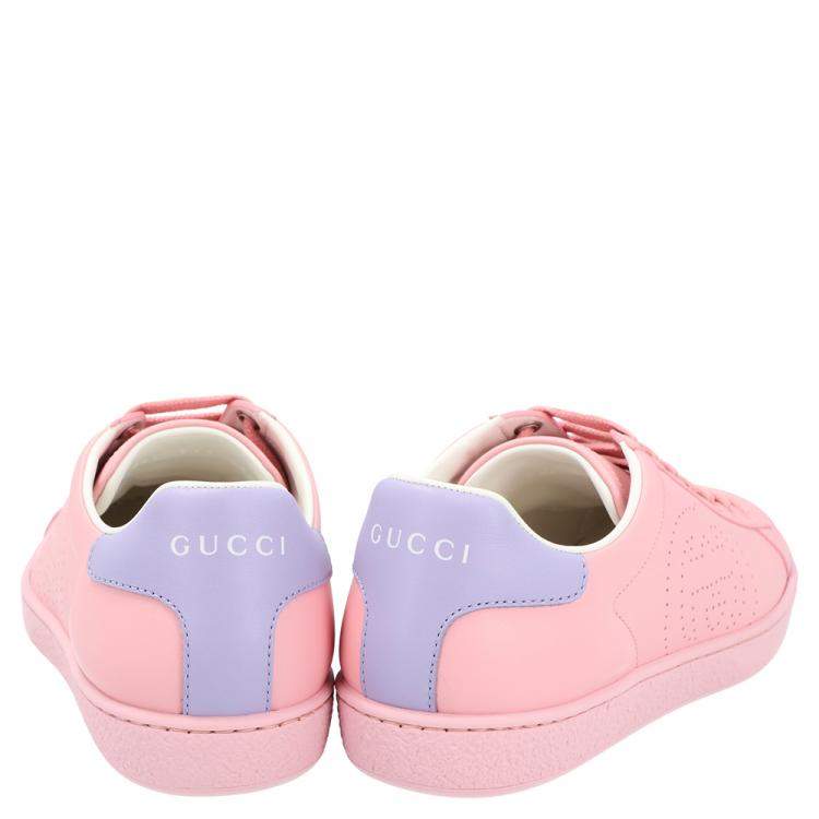 Pre Owned Gucci Pink Ace Sneakers Size 38