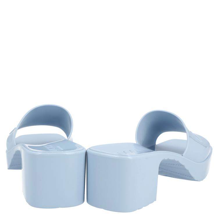 blue gucci slides