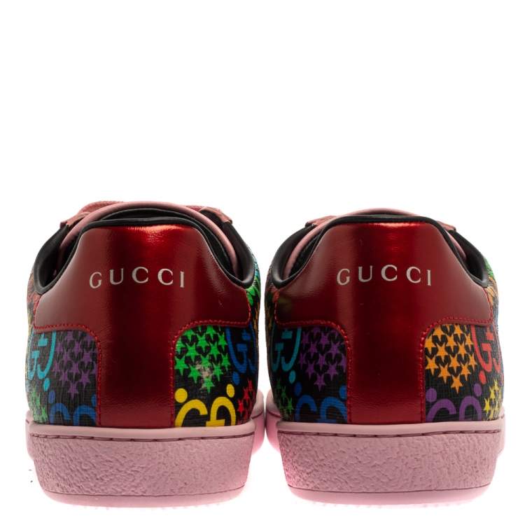 Pre Owned Gucci Multicolor Leather GG Psychedelic Ace Sneakers Size 37.5