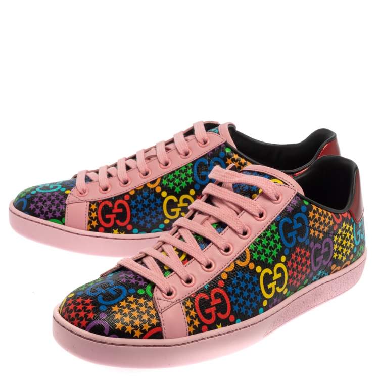 Pre Owned Gucci Multicolor Leather GG Psychedelic Ace Sneakers Size 37.5