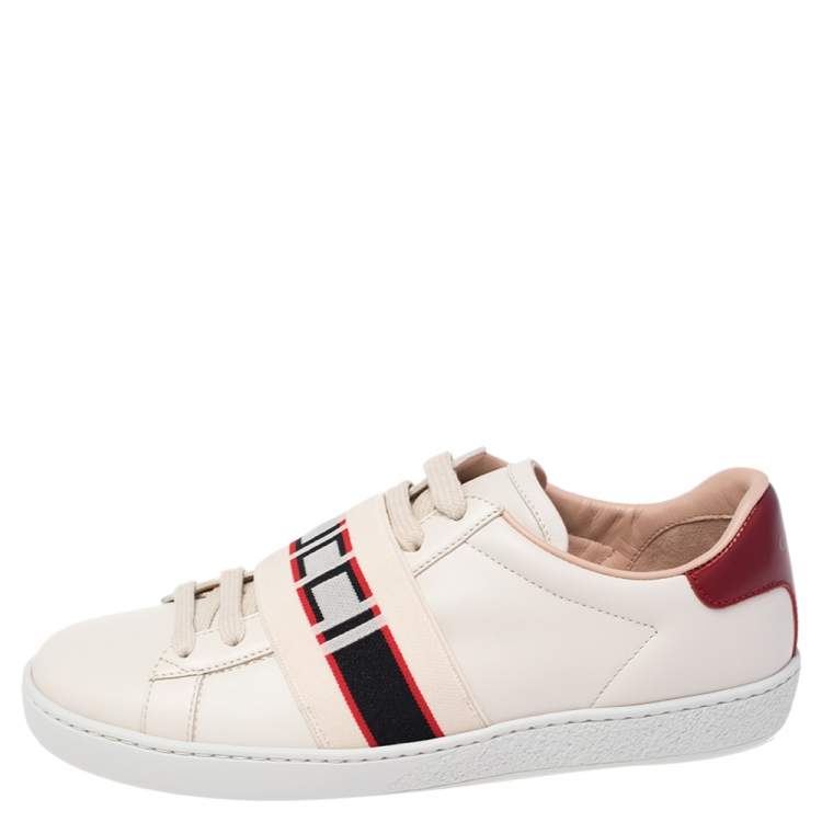 Gucci Leather Ace Gucci Stripe Low Top Sneakers 35.5 | TLC