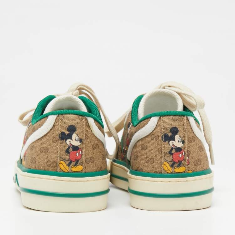 Pre Owned Gucci Tricolor Canvas GG Mickey Sneakers Size 37