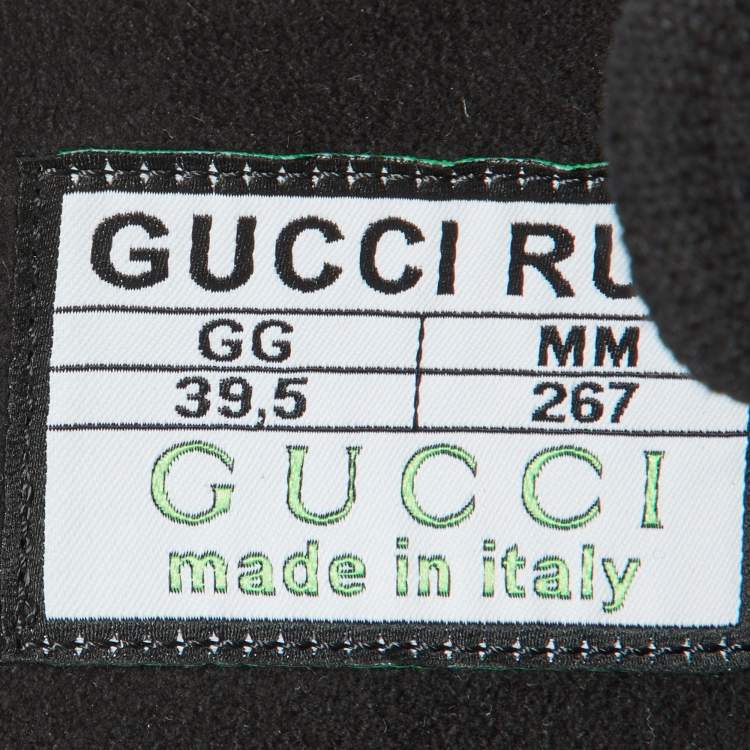Pre Owned Gucci Black Knit Fabric Run Sneakers Size 39.5