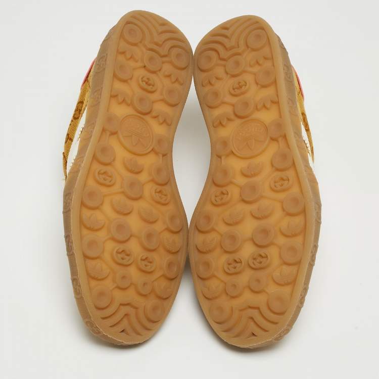 Pre Owned Gucci X Adidas Brown GG Canvas Gazelle Sneakers Size 38