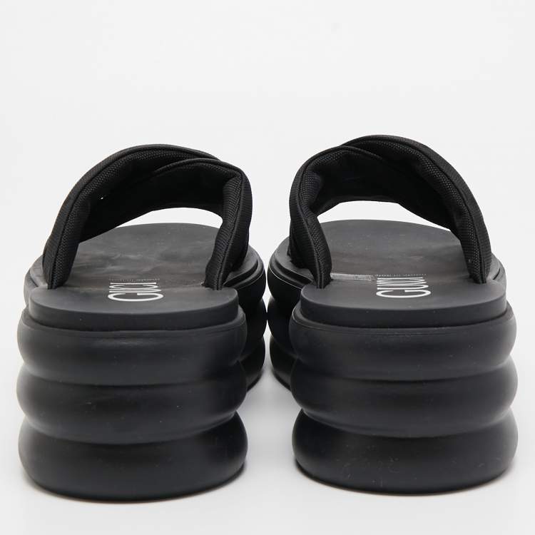 Pre Owned Gucci Black GG Canvas Platform Sandals Size 36