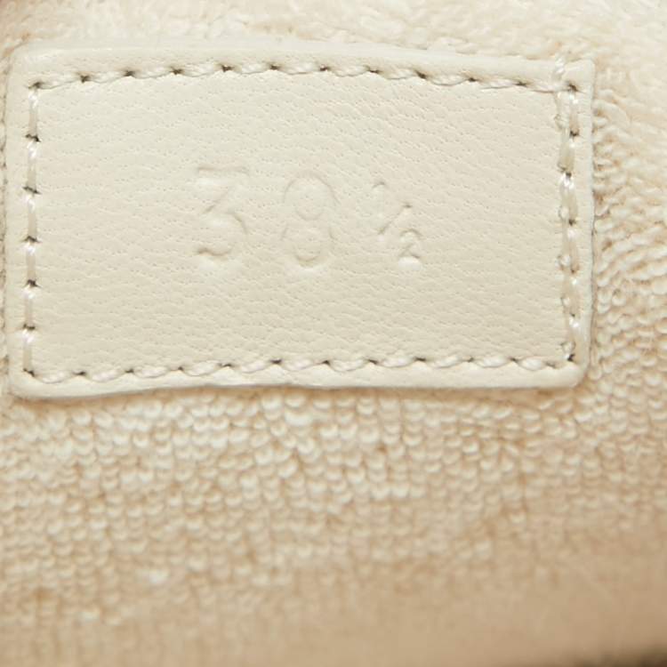 Pre Owned Gucci Multicolor Leather and GG Canvas Screener Low Top Sneakers Size 38.5