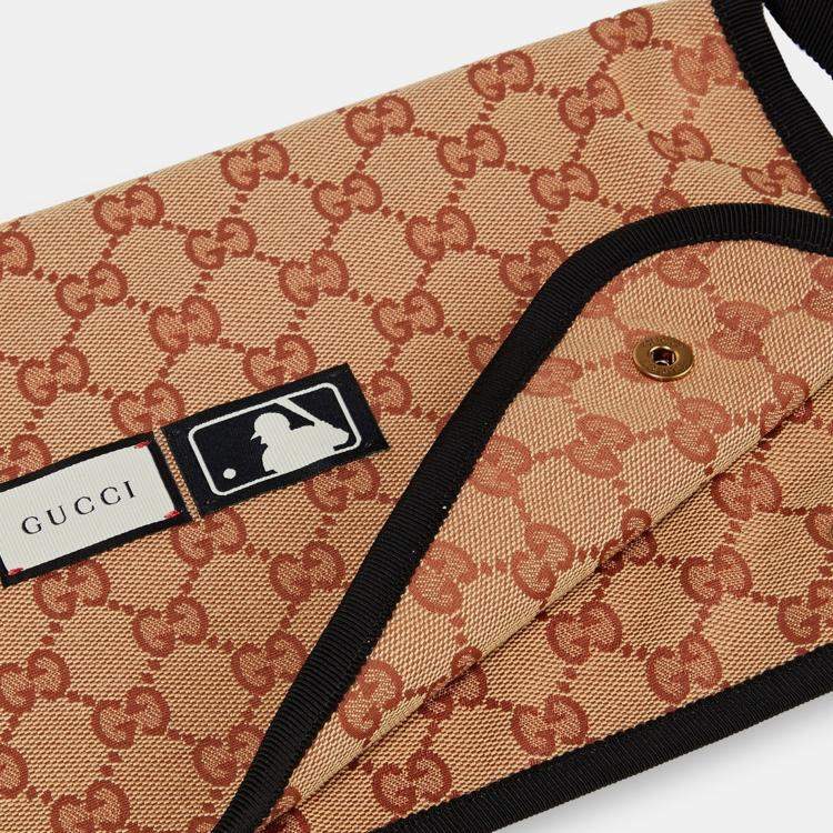 Pre Owned Gucci Brown GG Canvas Flat Mules Size 40