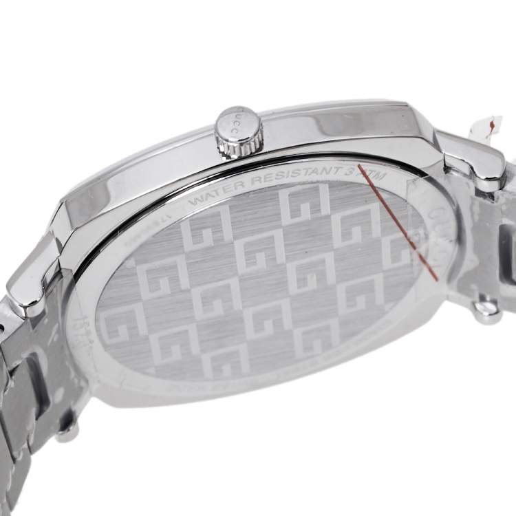 Pre Owned Gucci Silver Stainless Steel Grip YA157410 Women's Wristwatch 38 mm