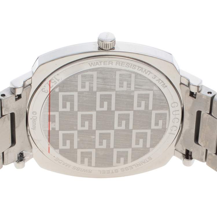 Pre Owned Gucci White Stainless Steel Disney x Gucci Grip YA157419 Unisex Wristwatch 38 mm