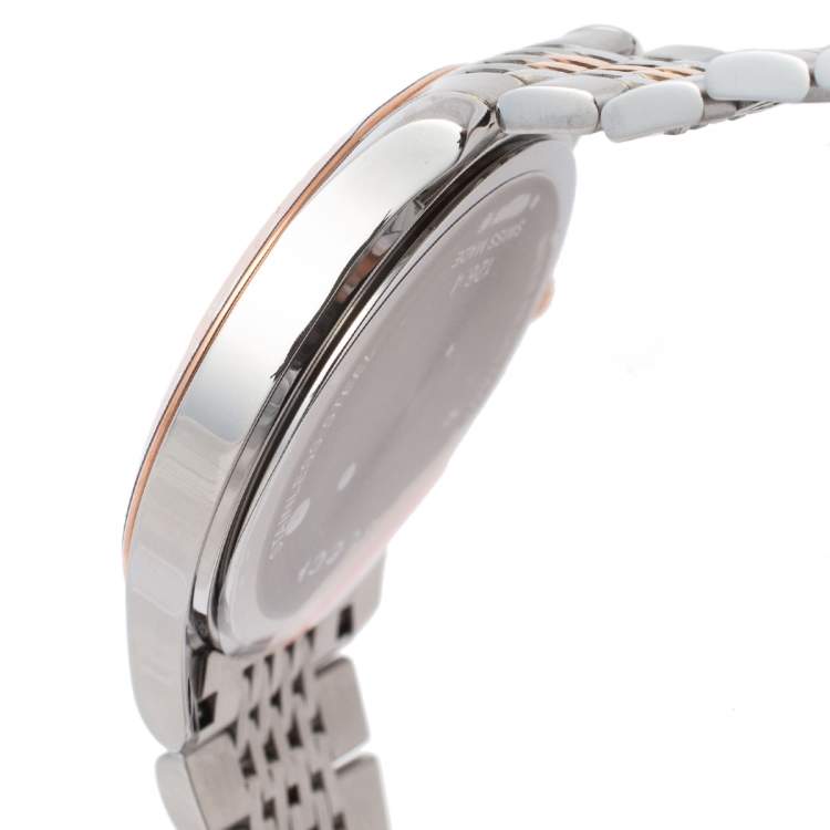 Pre Owned Gucci Mother of Pearl Two Tone Stainless Steel YA126514 Women's Wristwatch 38 mm