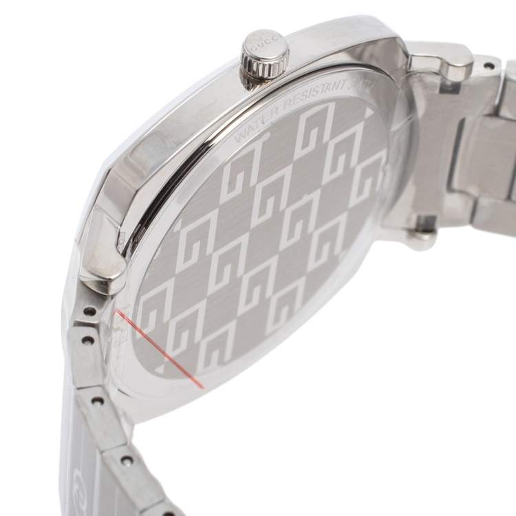 Pre Owned Gucci Silver Stainless Steel Grip YA157410 Women's Wristwatch 38 mm