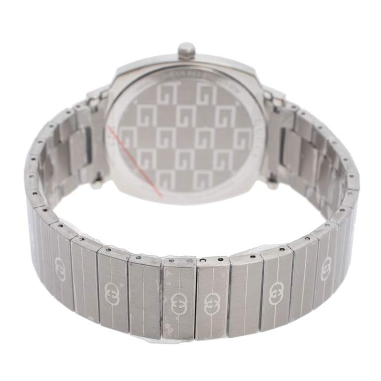 Pre Owned Gucci Silver Stainless Steel Grip YA157410 Women's Wristwatch 38 mm
