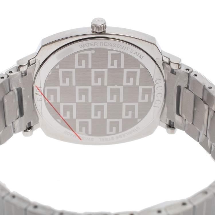 Pre Owned Gucci Silver Stainless Steel Grip YA157410 Women's Wristwatch 38 mm