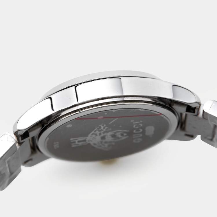 Pre Owned Gucci Silver Stainless Steel G-Timeless YA126596 Women's Wristwatch 27 mm