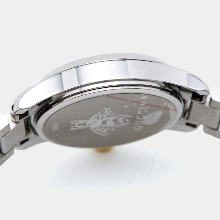 Pre Owned Gucci Silver Stainless Steel G-Timeless YA126596 Women's Wristwatch 27 mm