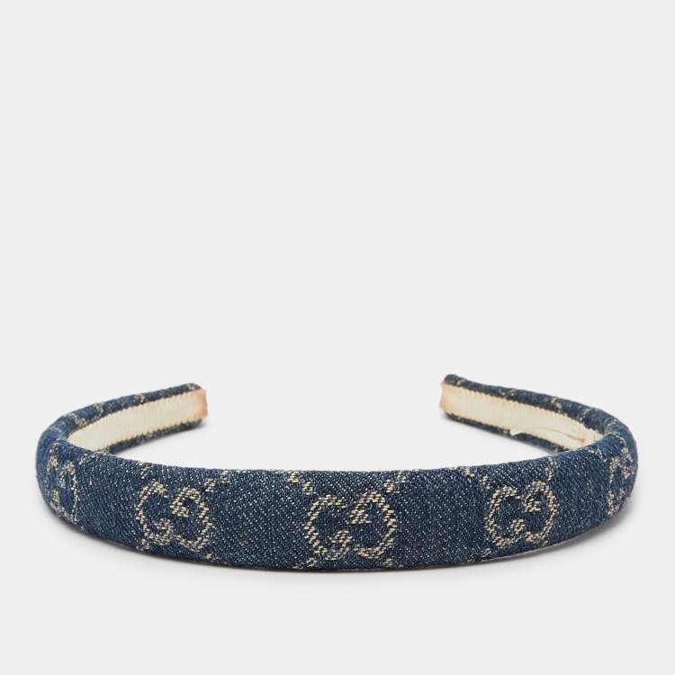 ヘアアクセサリー GUCCI GG jacquard denim headband Gucci GG-jacquard Denim Headband - ShopStyle Hair Accessories
