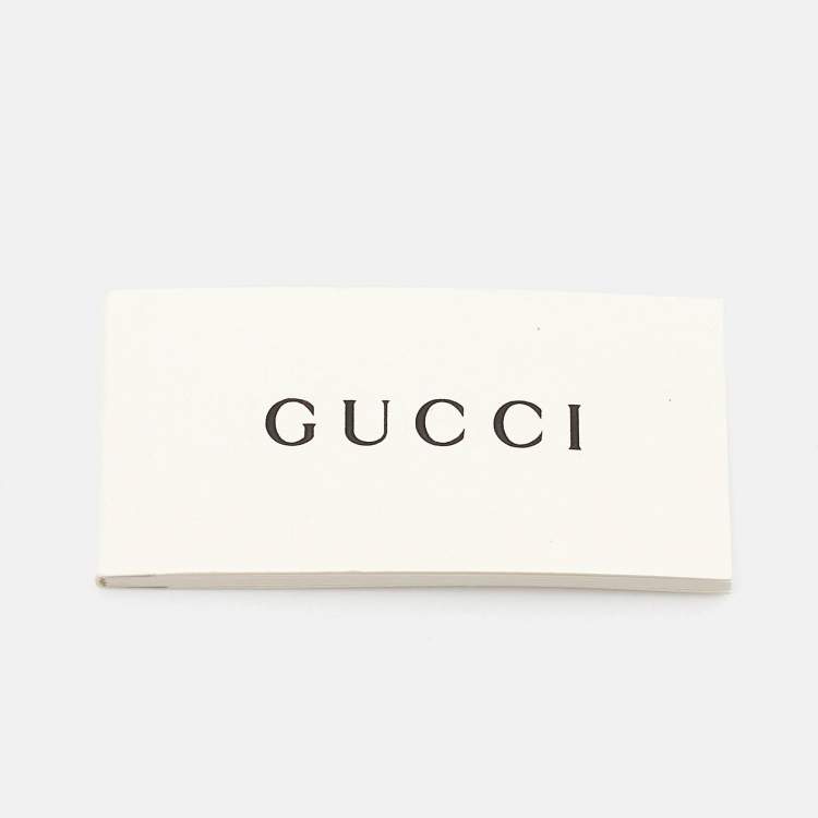 مملوكة مسبقًا Gucci Lion Head Crystals Resin Antique Finish Gold Tone Necklace