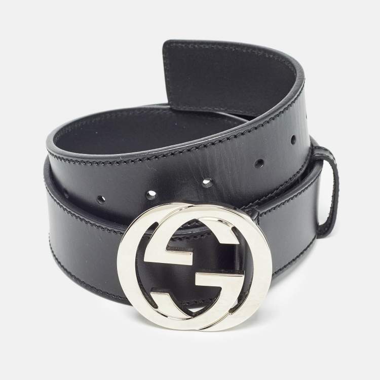 Gucci silver buckle belt hotsell